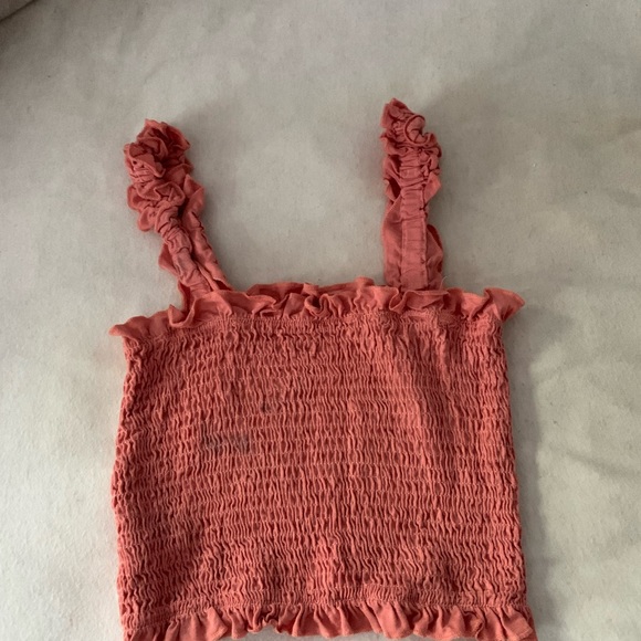 Pink Ruffle Crop Tank - Picture 2 of 2